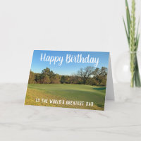 Golf Course Happy Birthday Photo Personalized Dad