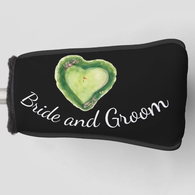 Golf course heart shape  head cover (Front)