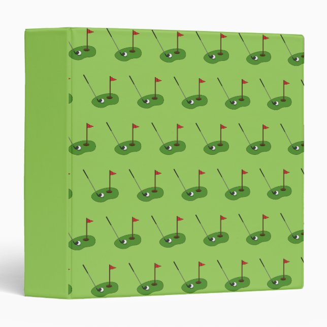 Golf Course Hole with Flag Pattern Binder (Front/Spine)