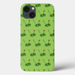 Golf Course Hole with Flag Pattern iPhone 13 Case