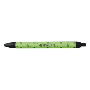 Golf Course Hole with Flag Personalize Black Ink Pen