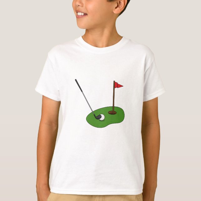 Golf Course Hole with Flag T-Shirt (Front)