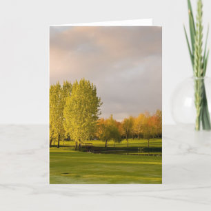 Golf Course in Autumn Greeting Card