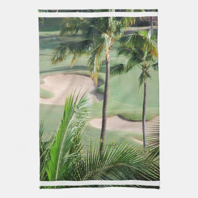 Golf Course in Tropics Towel (Vertical)