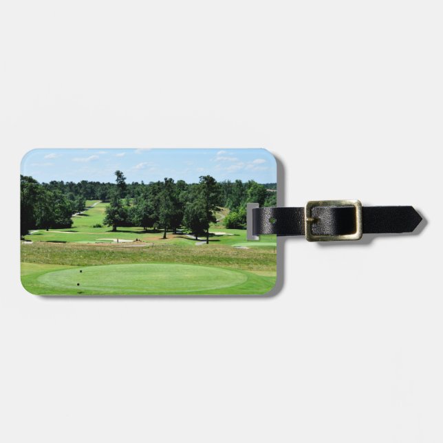 Golf course landscape luggage tag (Front Horizontal)