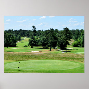 Golf course landscape poster
