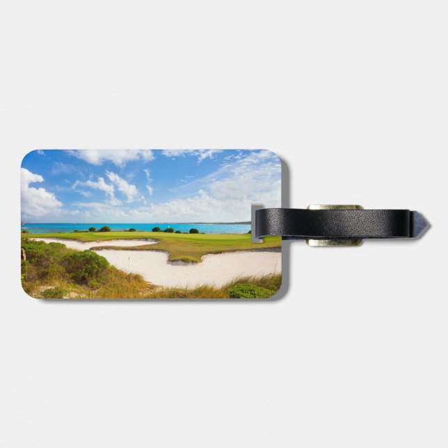 Golf course luggage tag (Back Horizontal)