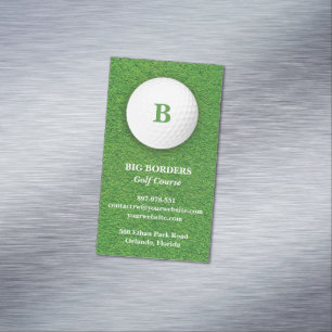 Golf Course Magnetic Business Card