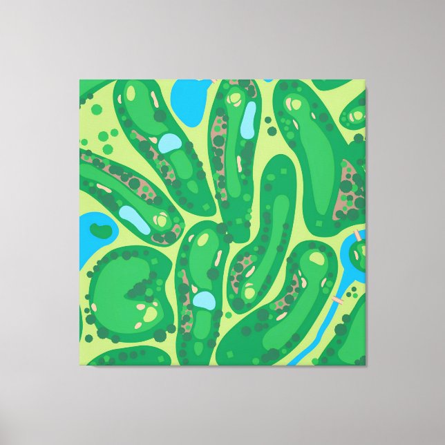 Golf Course Par Golf Course Green Canvas Print (Front)
