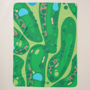 golf course par golf course green sherpa blanket