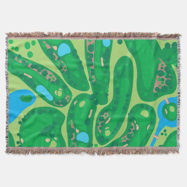 golf course par golf course green throw blanket (Front)