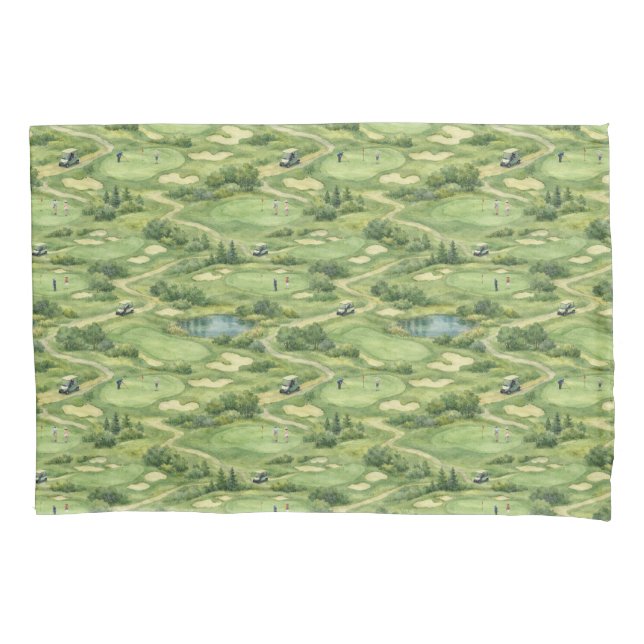 Golf course  pillowcase (Front)