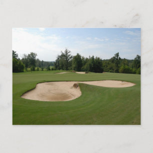 golf course sand trap postcard