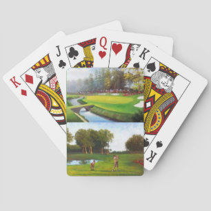 Golf Course Scenes on a Deck of Playing Cards