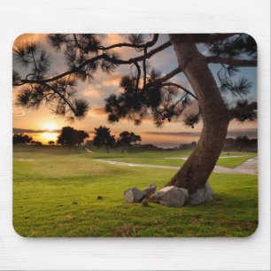 Golf Course Sunset Mouse Pad