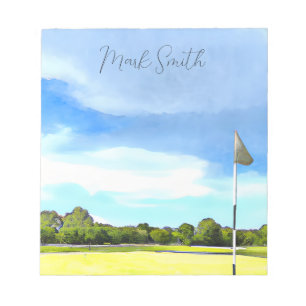 Golf course with Name Notepad