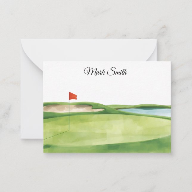 Golf Course with your name Card (Front)