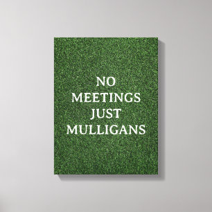 Golf course with your own text on green for golfer canvas print