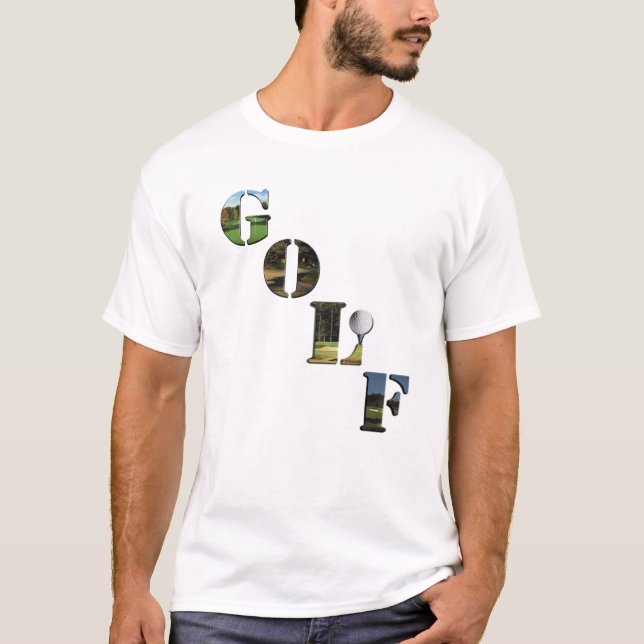Golf Courses Logo With Golf Ball, T-Shirt (Front)