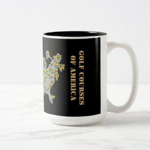 Golf Courses Of America Map Mug