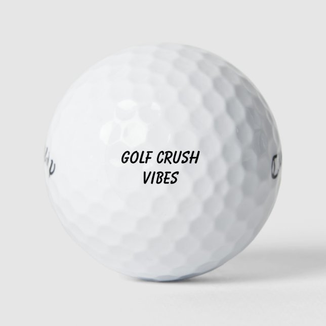 'Golf Crush Vibes' Playful Flirty Fun Valentine's  Golf Balls (Front)