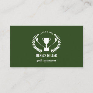 Golf Cup Logo   Golf Professional or Instructor Business Card