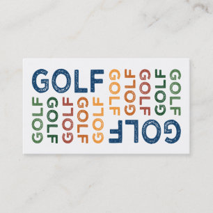 Golf Cute Colourful Business Card
