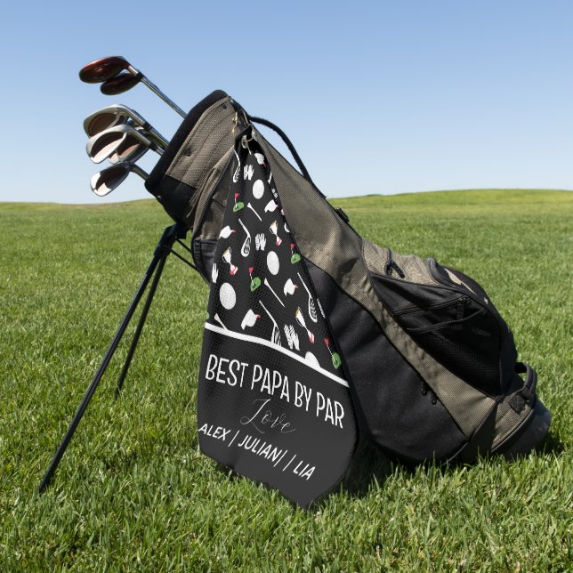 Golf Dad By Par Golf Towel (Green)