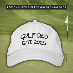 Golf Dad Est. Year Embroidered Custom Hat
