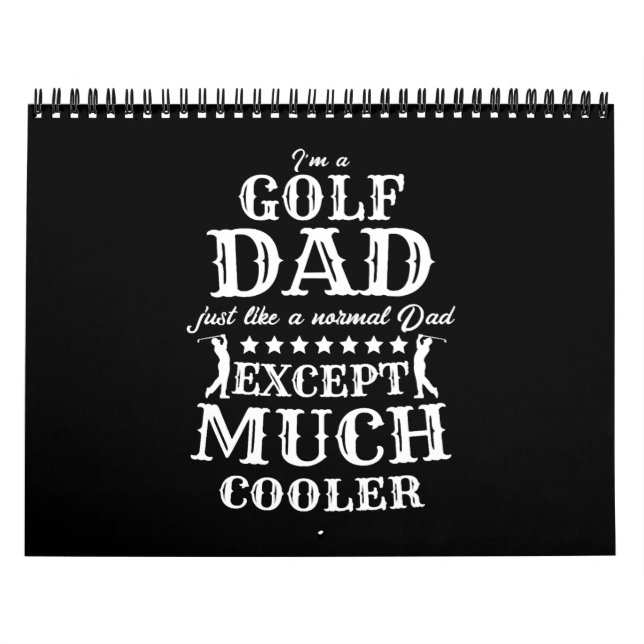 Golf Dad Father Golf club Golfen Gift Calendar (Cover)