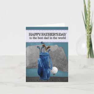 Golf Dad Fathers Day Personalized Card