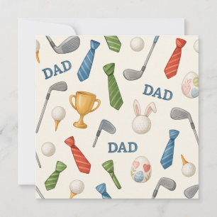 Golf Dad for Father's Day with golf ball  Holiday Card
