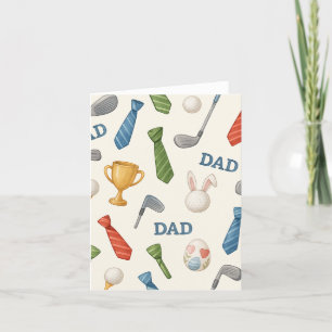 Golf Dad for Father's Day with golf ball  Holiday Card
