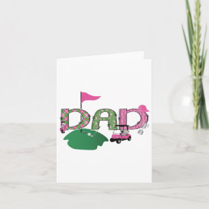Golf Dad Hole In One Golf 1st Birthday Party Card