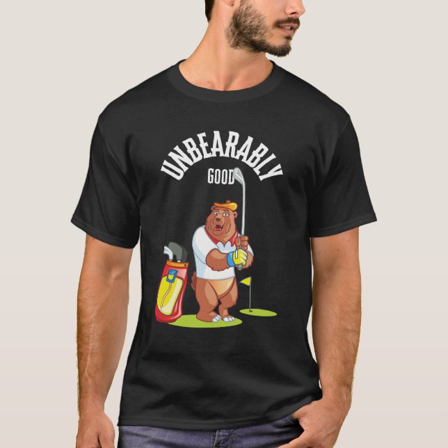 Golf Daddy Bear Father's Day T-Shirt (Front)
