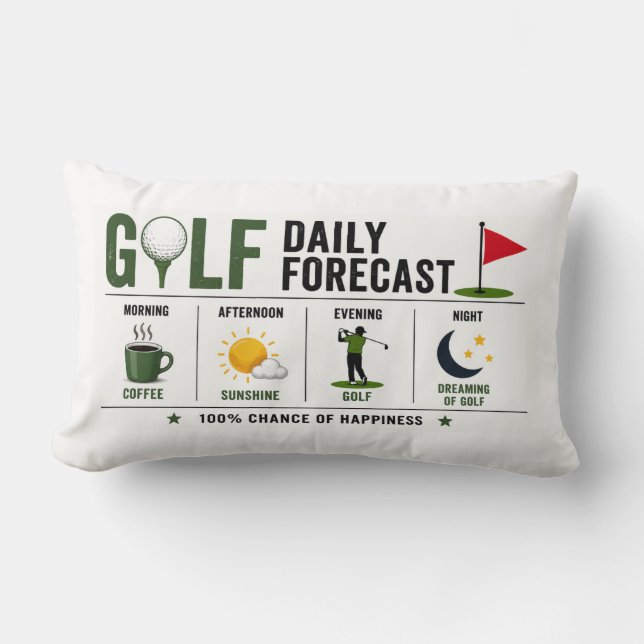 Golf daily forecast  lumbar pillow (Front)