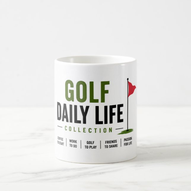 Golf daily life golfer coffee mug (Center)