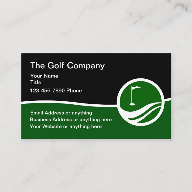Golf Design Carte de visite moderne (Devant)
