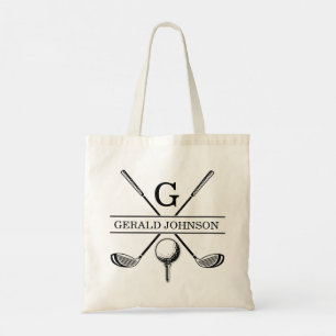 Golf Design Monogram Template Tote Bag