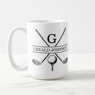 Golf Design Monogram Template Two-Tone Coffee Mug