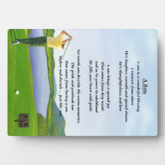 Golf Design - Son poem Plaque