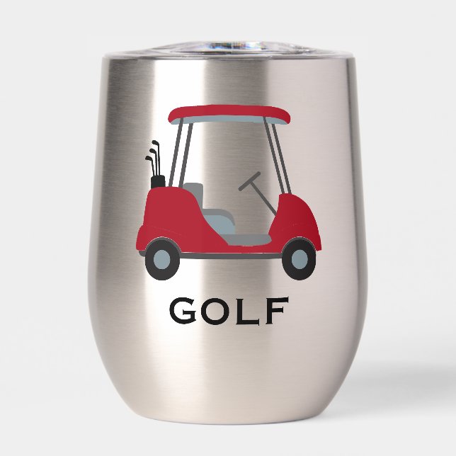 Golf Design Thermal Wine Tumbler (Front)