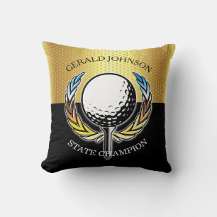 Golf Design with Wreath Throw Pillow
