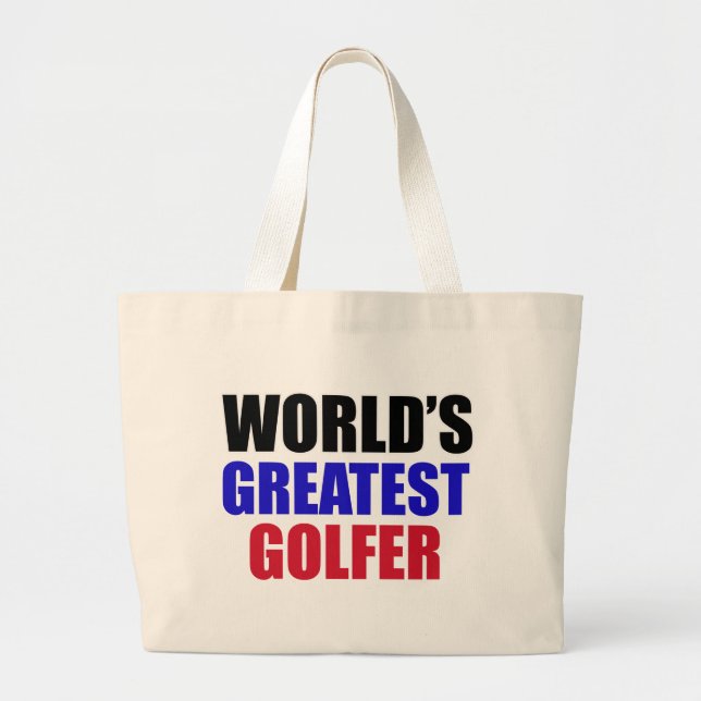 golf Designs Large Tote Bag (Front)
