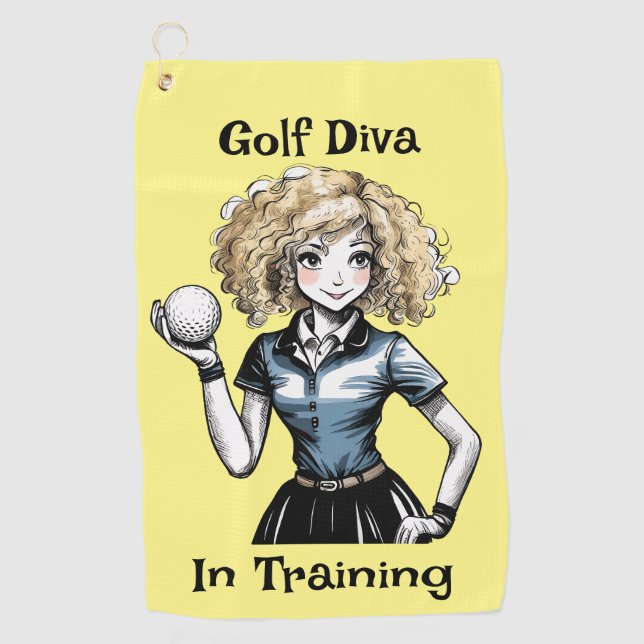 Golf Diva In Training - Women's Golf Towel (Front)
