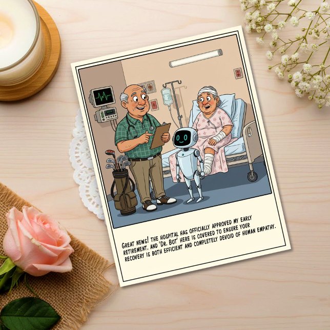 Golf Doctor Introduces Robot Assistant Get Well Postcard (Creator Uploaded)