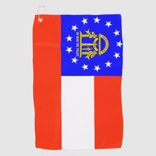 Golf Drapeau de l'état de Géorgie sur la serviette de g (Devant)