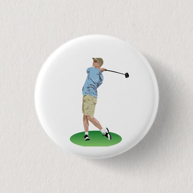Golf Drive 1 Inch Round Button (Front)