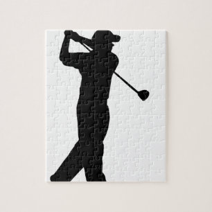Golf Drive Silhouette Jigsaw Puzzle