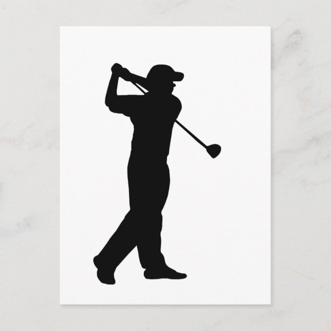 Golf Drive Silhouette Postcard (Front)